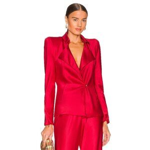 Zhivago Cala Conta Jacket in Cherry Red Satin